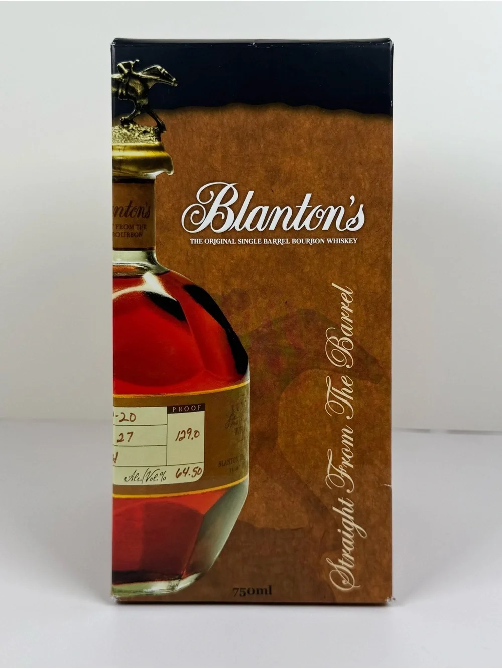 Blantons SFTB Bourbon Whiskey 750 ml Empty Unrinsed Bottle Bag Box Stopper “O”